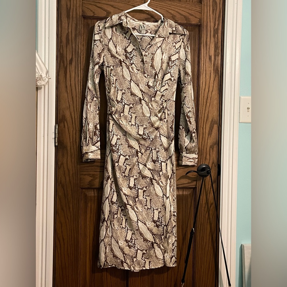 Worthington Snake Print Midi Dress